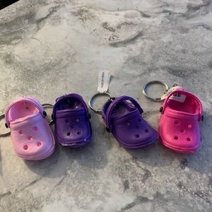 NWT. Croc keychains set of 4
